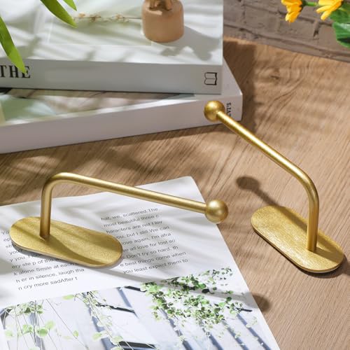 CroBlissful 2 Pcs Adhesive Curtain Holdbacks No Drill Window Hook,Gold - color: Gold
