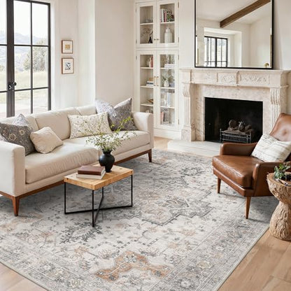 BESBLEE 6x9 Area Rug for Living Room,Washable Non Slip, Light Taupe Brown - color: Light Taupe Brown, size: 6' x 9' (Rectangular)