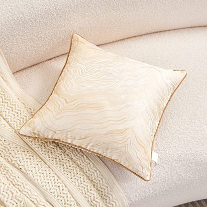 Avigers Throw Pillow Cover 20 x 20 Inch, Beige, Rayon Blend, Hidden Zipper - color: Beige, size: 20" x 20" (Pack of 1)