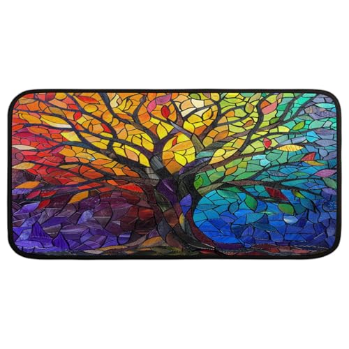 Tree of Life Kitchen Rug Non-Slip Indoor Carpet Absorbent Welcome Mat - color: A:a-2