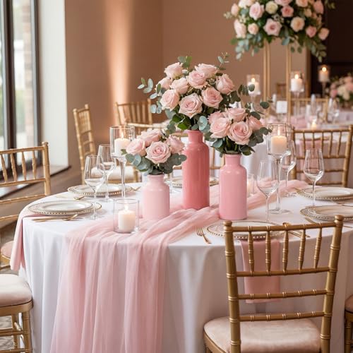 5 Pcs Coffee Table Decor Set, Pink - color: Pink