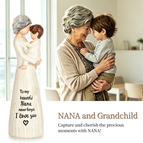 Nana Gift from Grandson, Nana Birthday Gifts, Nana Grandson Figurines - color: White-nana