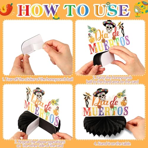 10Pcs Dia De Los Muertos Table Centerpieces Decorations - style: Day of The Dead Style