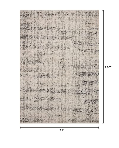 Loloi Darby Oatmeal/Charcoal 2'-7" x 10'-0" Runner Rug - color: Oatmeal / Charcoal, size: 2'7" x 10' (Rectangular)