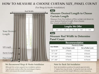 Semi Sheer Pinch Pleated Linen Curtains for Living Room 96 Inches, Taupe - color: Taupe, size: 40"W x 96"L (Pack of 2)