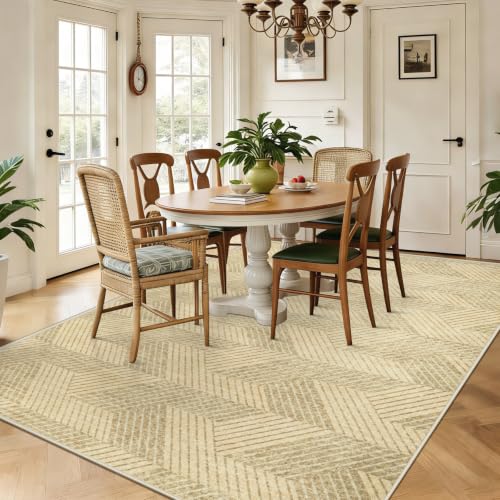 MXSANYOO Area Rugs 5x7 for Living Room, Washable Geometric Brown Carpet - color: Brown, size: 5' x 7' (Rectangular)