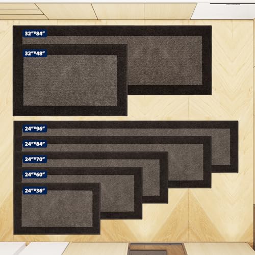 Kitchen Rugs Set (24" x 36"+ 24" x 60"), Runner Rug Roll Packing - color: Brown, size: 24" X 36"+ 24" X 60"