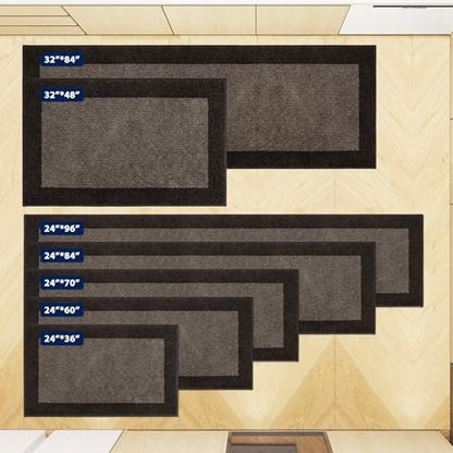 Kitchen Rugs Set (24" x 36"+ 24" x 60"), Runner Rug Roll Packing - color: Brown, size: 24" X 36"+ 24" X 60"