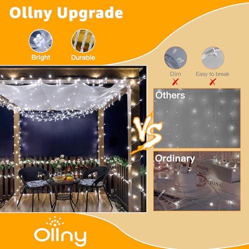 Ollny 120LED 40FT String Lights, Cool White Plug in Fairy Lights with Timer - color: Cool White, size: 120 LEDs