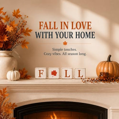 Fall Halloween Tiered Tray Decor, 4 Pcs Double-Sided Wooden Signs