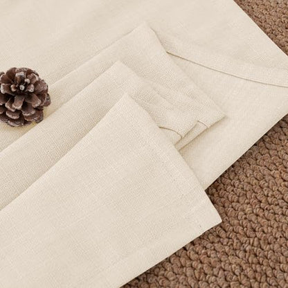 BGment Light Beige Linen Curtains 63 Inch Length for Living Room - 2 Panels - color: Light Beige, size: 52"W x 63"L (Pack of 2)