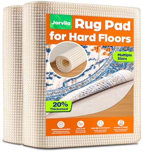 Jorvila Non-Slip Rug Pad Gripper Round 4 Ft - color: White, size: 4' (Round)