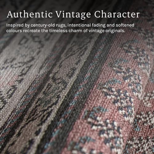 Rusty Rhythm 4' x 6' Burgandy Accent Rug - Persian-inspired design - size: 4' x 6' (Rectangular)