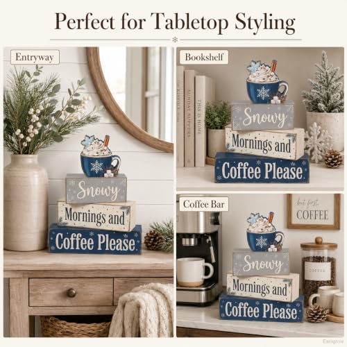 Christmas Decorations Indoor, Christmas Snowflake Coffee Home Decor - style: Snowflake Coffee
