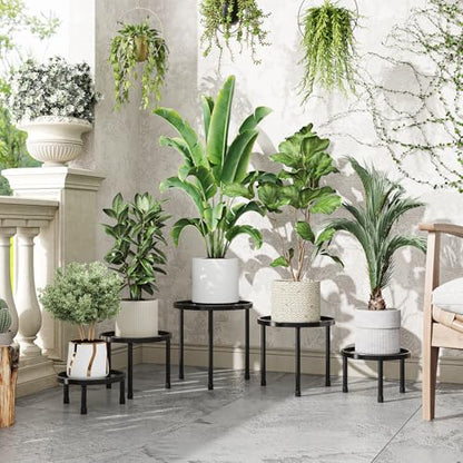 Simple Trending Plant Stand Indoor Outdoor, 5 Pack Metal Plant Shelf