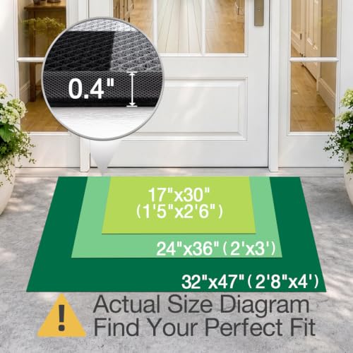 LUMI Outside Welcome Door Mat 24x36, Non-Slip Durable Rubber Easy Clean - color: Sweet Home, size: 24"x36"