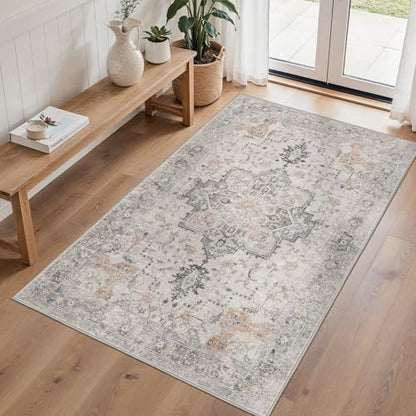 BESBLEE 4x6 Area Rug for Living Room,Washable Non Slip, Light Taupe Brown - color: Light Taupe Brown, size: 4' x 6' (Rectangular)