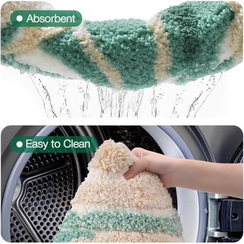 LUMI Beach Bathroom Rug 24x36, Soft Absorbent Bath Mat, Non Slip - color: Beach Aqua Green, size: 24"x36"