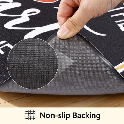Yamaziot 24"x 94" Anti Fatigue Kitchen Rug, Non-Slip Cushioned Floor Mat - color: Black, size: 24"x 94"