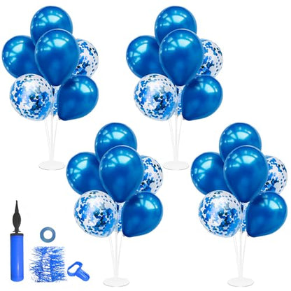 ZJDHPTY 4Set Blue Balloon Stand Table Centerpieces Party Decor - color: Blue 4