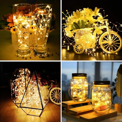 ZGWJ 24 Pack Warm White Fairy Lights, Mini String Lights - color: Warm White, size: 24P