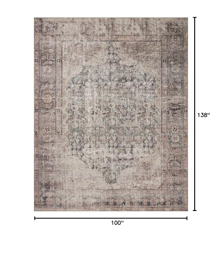 Loloi Amber Lewis Georgie Lagoon/Beige 8'-4" x 11'-6" Area Rug - color: Lagoon / Beige, size: 8'4" x 11'6" (Rectangular)