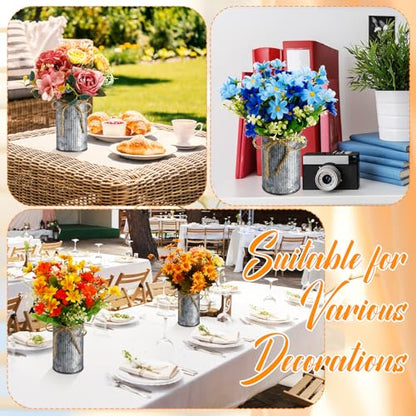 4.33 Inch Mini Vase Wedding Table Centerpieces,Iron Color,12 Pcs - color: Iron Color