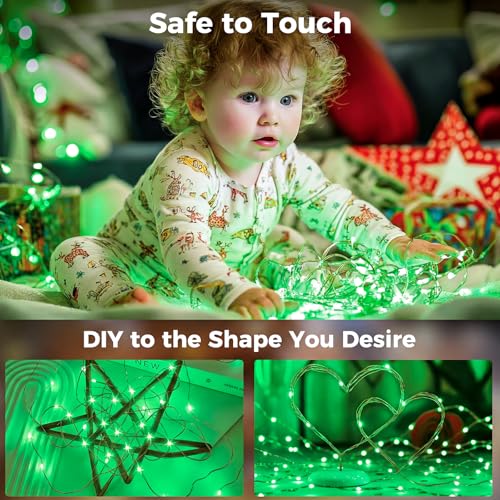 btfarm Fairy Lights Plug in with Remote, 33FT 100 LED Twinkle Lights - color: Green, size: 1 Pack-33FT