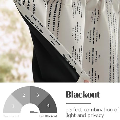 jinchan Striped Window Valance 16 Inch Modern Boho 1 Panel Black on Beige - color: Boho| Black on Beige, size: 52"W x 16"L (Pack of 1)