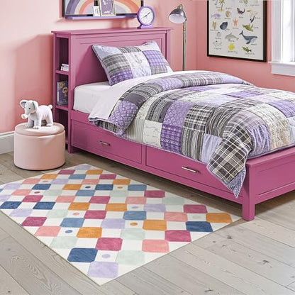 jinchan 3x5 Washable Playroom Rug Kids Room Nursery Classroom Rug Berries - color: Diamond Berries, size: 3' x 5' (Rectangular)
