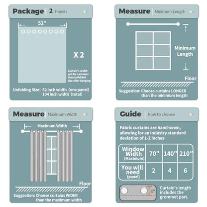 BGment Tan Linen Curtains 63 Inch Length for Bedroom - 2 Panels - color: Tan, size: 52"W x 63"L (Pack of 2)