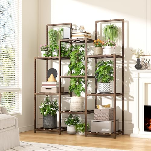 EnHomee 47.6" H Plant Stand, Indoor Outdoor Stand for Living Room Patio
