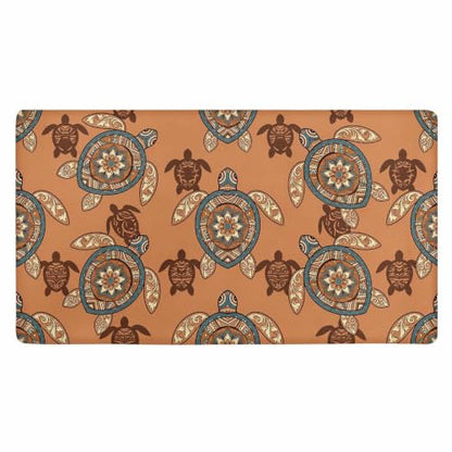 Boho Turtle Kitchen Comfort Mat 36x20in Anti-Fatigue Kitchen Mats - color: Boho Turtle