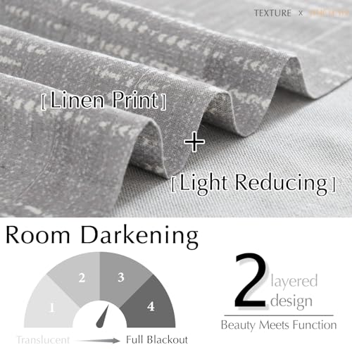 jinchan Striped Valance 18 Inch Modern Boho 1 Panel Taupe Grey - color: Boho Taupe Grey, size: 50"W x 18"L (Pack of 1)