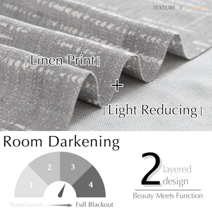 jinchan Striped Valance 18 Inch Modern Boho 1 Panel Taupe Grey - color: Boho Taupe Grey, size: 50"W x 18"L (Pack of 1)