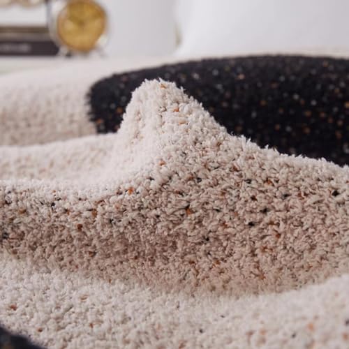 GY Blanket Throw Big Flower Pattern Throw Fuzzy Fleece Microfiber for Couch Chairs Sofa Girls Women Home Decorative All Season, 51"x71", Beige