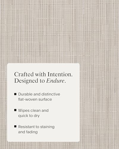 Chilewich Bamboo Placemats Set of 4, Woven Oval Placemats - color: Chino, size: 14"x19.25"