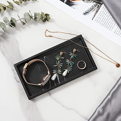 Luxspire Resin Bathroom Vanity Tray Countertop Organizer, Mini, Ink Black - color: Ink Black, size: Mini