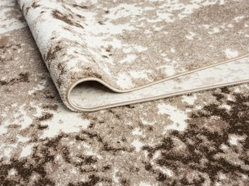 Keen Home Design Abstract Non-Shedding Entryway Rug, Soft Thick Pile, 2x3 - color: Skies Beige, size: 2' x 3' (Rectangular)