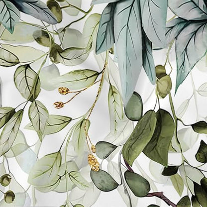 Sage Green Eucalyptus Leaves Swag Curtains 1 Panel, 56x36 in - color: Eucalyptus Leaves-green, size: 56"W x 36"L (Pack of 1)