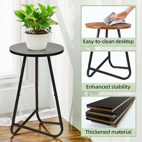 Plant Stand Indoor,Small Plant Table,Metal Display Rack,Black,20 In - color: Black, size: 20 In