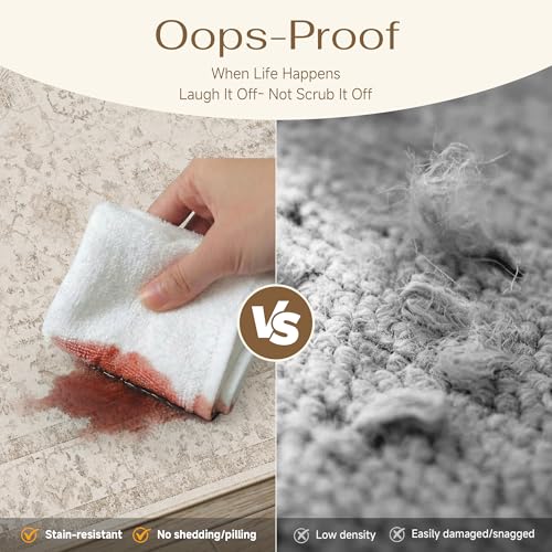 2x6 Beige Neutral Kitchen Runner Rug - color: Floral | Beige, size: 2' x 6' (Runner)