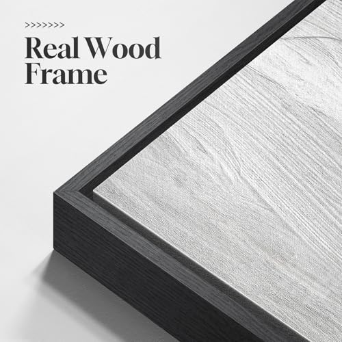 Framed Black and White Modern Abstract Wall Art, 1 Piece 24x36 In - color: Black White B
