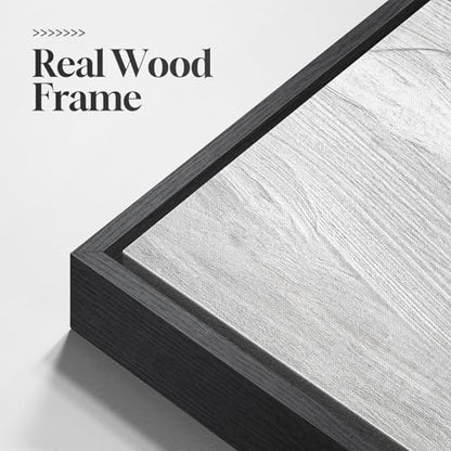 Framed Black and White Modern Abstract Wall Art, 1 Piece 24x36 In - color: Black White B