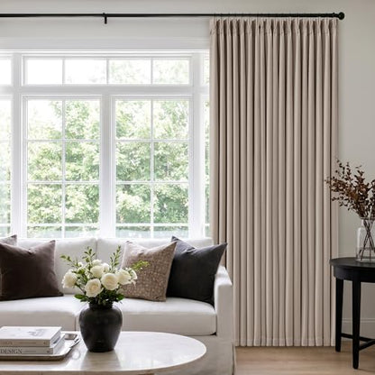 60 Inch Extra Wide 100% Blackout 96 Inch Curtains 1 Panel, Burlywood Birch - color: Burlywood Birch, size: 60"W x 96"L (Pack of 1)