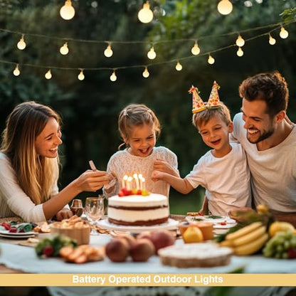 JMEXSUSS Warm White 100 LED Globe Battery Operated Christmas Lights Indoor - color: Warm White, size: 100 LED Battery