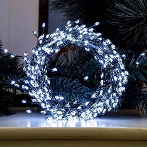 20FT 200Leds Firecracker Fairy Lights,Green Wire,Cool White - color: Cool White, size: 20FT 200Leds