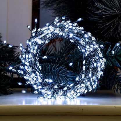 20FT 200Leds Firecracker Fairy Lights,Green Wire,Cool White - color: Cool White, size: 20FT 200Leds