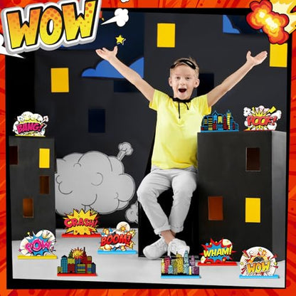 Marsui 12 Pcs Hero Themed Party Decoration - style: Hero