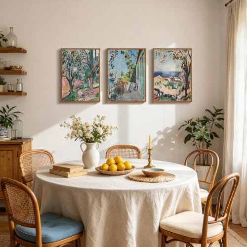 WENGTIAO 3pcs Framed Matisse St. Tropez Landscape Canvas Wall Art - color: Matisse St. Tropez Landscape, size: 12"x16"x3Pcs